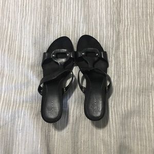 RSVP black sandals